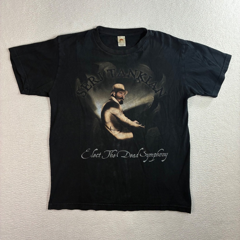 Vintage Serj Tankian Elect Dead Symphony T Shirt Men‎ M Black Concert Band Y2K